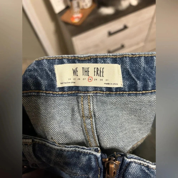 Free People we the free zip it up raw hem denim mini skirt - Picture 4 of 4